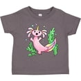 thumbnail image 3 of Inktastic Axolotl Unicorn with Rainbow Tail, Bubbles and Seaweed. Boys or Girls Toddler T-Shirt, 3 of 5