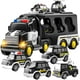 thumbnail image 2 of Camión de policía de juguete para niños de 3, 4, 5 y 6 años. Juego de vehículo de transporte con 3 coches pequeños y 1 helicóptero. Coche de juguete de plástico para niños de 3 a 9 años., 2 of 9