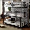 thumbnail image 2 of Bowery Hill Metal Twin Triple Bunk Bed in Antique Black, 2 of 3