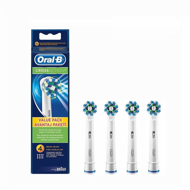For Oral B EB50 Electric Toothbrush Replacement Heads Cross Action Refill 4 Count