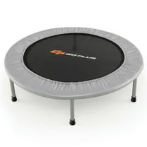 Spaco 38 Inch Mini Folding Trampoline Portable Recreational Fitness Rebounder-Gray, Bounce Trampoline for Outdoor as Garden, Park