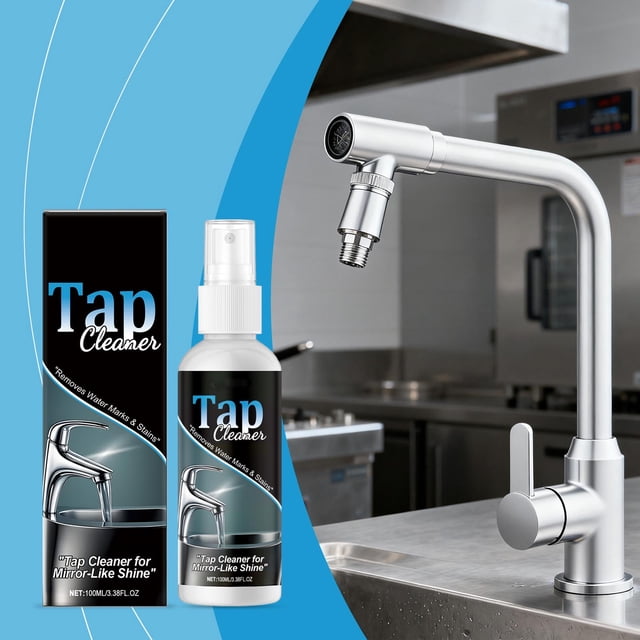 Limpiador de grifos de 100 ml para el hogar: elimina las manchas de agua difíciles de grifos y cabezales de ducha.
