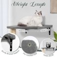 thumbnail image 5 of SONGMY 5-in-1 Wall-Mounted Cat Climber Set, Cats Wall Shelve, Wall-Mounted Cat Climbing Shelves, with House, Bridge, Steps, Scratcher, Hammock, Shelves (C-KM062), 5 of 9