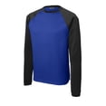thumbnail image 5 of Sport-Tek Sport Wick Raglan Colorblock Fleece Crewneck-XS (True Royal/ Black), 5 of 6