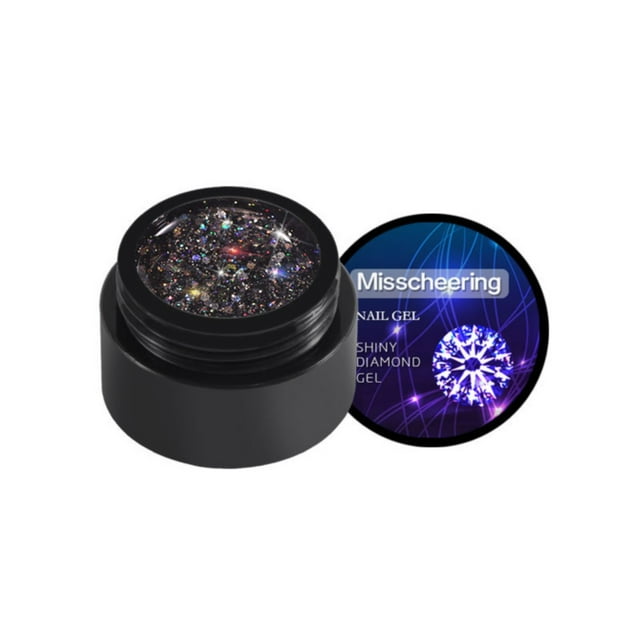 DHARMONAL 8 Colors Glitter Gel Nail Polish Womens Shining Gel Polish Bright For Design 5ML Transparent Rhinestones Rhinestone Gel Polish Colors Eye Rhinestones Sticky Tabs for Nails