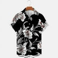 thumbnail image 4 of Birdeem Chemises pour Hommes Chemise Décontractée à Manches Courtes Imprimée Col Rabattu, 4 of 12