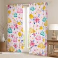 thumbnail image 2 of Homewish Child Teens Cartoon Flowers Black Out Curtains,Starry Sky Curtains Pack of 2 (42x63 Each),Dreamy Princess Bedroom Curtains,Ultra Soft Home Decor, 2 of 6