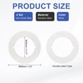 thumbnail image 2 of Uxcell Plaques de Bouton de Porte, 4 Pcs Couvercle de Plaque Ronde pour Pêne Dormant Blanc, 2 of 6
