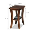 thumbnail image 3 of Leick Home Boa Solid Wood Narrow End Table with Shelf, Chocolate Oak, 3 of 17