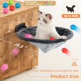 thumbnail image 4 of Hamaca para Gatos JUNSPOW Montada en Pared, Plegable y Estable, Gris, 4 of 6