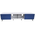 thumbnail image 1 of Mueble para TV Blanco Azul Centro de entretenimiento ideal para pantalla de 80 pulgadas Hogare London 180 cm, 1 of 5