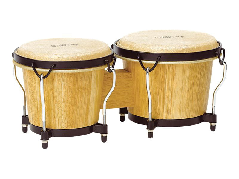 Professional Sound Two Piece Bongo Drum Set Folk Musical Natural Wood Instrument