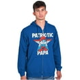 thumbnail image 4 of USA American Patriotic Papa Smurf Zip Hoodie Sweatshirt Men Brisco Brands S, 4 of 6