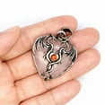 thumbnail image 5 of Heart Double Dragon Pendant Natural Crystal Chakra Quartz Skull Healing Reiki, 5 of 6