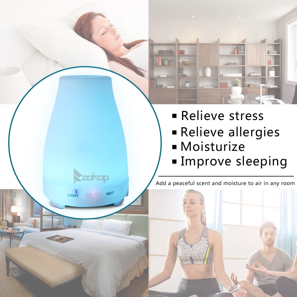 110V 200ML Aroma Diffuser with White Controller US Plug, Portable for Bedroom, Livingroom
