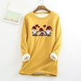 thumbnail image 1 of Pntutb Moda para mujer Estampado de Navidad Manga regular Otoño Invierno Suelta Vacaciones Casual Manga Cuello redondo Camisa tops Pntutb Pntutb-2803, 1 of 5