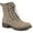 Sand/Distressed, variant on White Mountain Womens Dashing Faux Suede Quilted Combat & Lace-up Boots