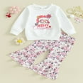 thumbnail image 2 of Ensemble de Chandail en Molleton à Manches Longues Blanc pour Filles avec Imprimé Père Noël, 2 of 9