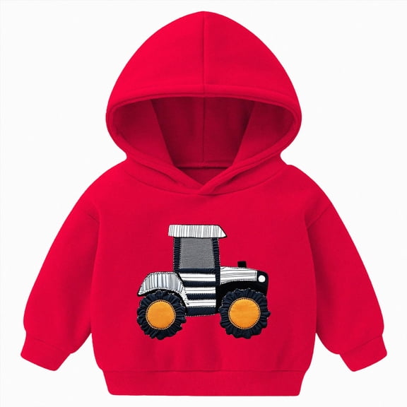 felwors Toddler Boy Sweatshirts Crewneck Long Sleeve Pullover Graphic Christmas Clothing (Red,2-3 Years)