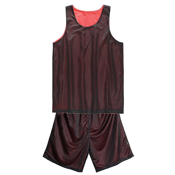 TOPTIE Reversible Mesh Basketball Clothes Set Jersey and Shorts For Adult