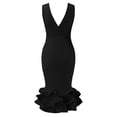 thumbnail image 6 of Sngxgn Women's Basic Bodycon Midi Dress Crewneck Sleeveless Casual Summer Tank Top Dresses(Black,M), 6 of 6