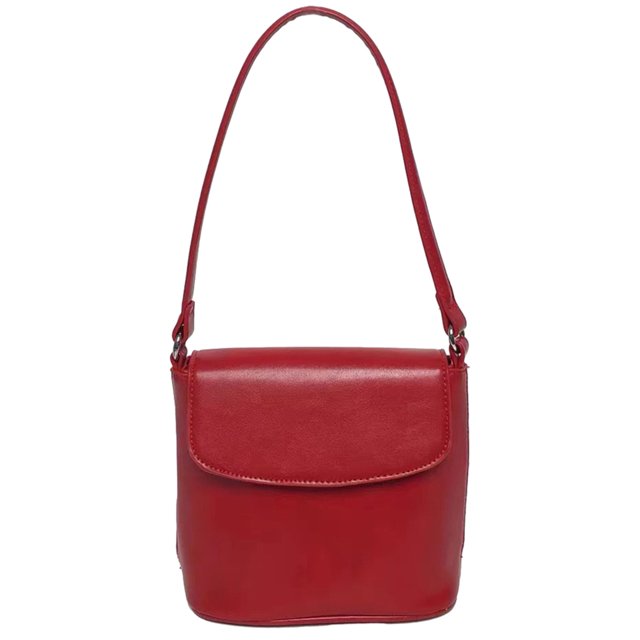 Bolso Bandolera Ygjytge Tipo Bombonera Con Un Hombro Nicho Texturizado Versátil Rojo
