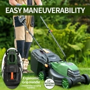 Topbuy Electric Lawn Mower 2-in-1 Versatile Corded Lawn Mower with Grass Collection Box 10 AMP Motor