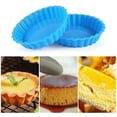 thumbnail image 4 of 8 Pcs Silicone Cake Pans, Non-Stick Round Pie Moulds, Round Fluted Flan Baking Molds for Muffin, Qu, 4 of 5