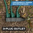 thumbnail image 5 of Iron Forge Cable 3 Outlet Power Strip Outdoor Extension Cord 50 ft, 16/3 Weatherproof Heavy Duty Black Extension Cord with Multiple Outlets 3 Prong, 5 of 9
