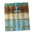 thumbnail image 1 of DOLITY Rideau de Douche avec Crochets Ensemble Accessoire de Salle de Bain Ancre/bateau Multicolore, 1 of 9