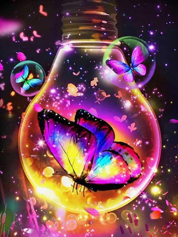 5D Diamond Painting Kits for Adults Beginners,Butterfly Diamond Art Kit