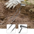 thumbnail image 1 of Cultivador manual de jardín, volteador de acero engrosado, 2 dientes para jardineras elevadas, aplanador para airear el, 1 of 8