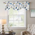thumbnail image 6 of Summer Marine Life Tie Up Valances Curtain, Adjustable Kitchen Watercolor Conch Starfish Ocean Shell Vintage Valances for Windows Decor, Rod Pocket Short Curtains Set for Bedroom/Bathroom, 60"x18", 6 of 9