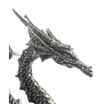 thumbnail image 2 of Ain’t It Nice Dragon Statue On Light Up LED Orb Cycling Through Many Vibrant Colors Collectible Dragon Figurine Fantasy Décor, Silver 4(L) X 4(W) X 8(H) inches (Batteries Included), 2 of 5