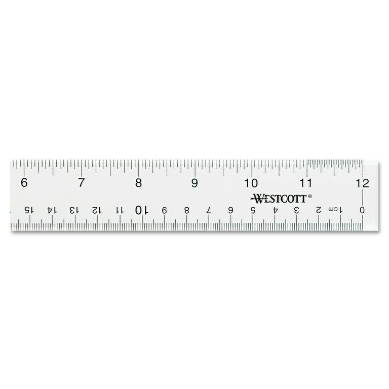 Westcott Clear Acrylic Grid Ruler with Metal Cutting Edge - John