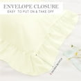 thumbnail image 6 of PiccoCasa Polyester Ruffle Pillowcases 2 Pcs with Envelope Cream Queen, 6 of 7