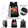 thumbnail image 6 of HUIACONG Colorful Splash Football School Backpack for Primary Students Large Capacity Ergonomic Breathable Adjustable Straps for Boys Girls Ages 6‑18 Daily Use, 6 of 6