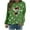 Green 1, variant on hotojiny Women Christmas Sweatshirt Long Sleeve Crew Neck Casual Sweatshirt Red Wine Glass Graphic Printed Pullover Tops
