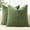 Olive Green, variant on decorUhome 18x18 Set of 2 Throw Pillow Covers, Decorative Soft Chenille Pillow Covers for Couch, Ultimate Gray