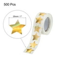 thumbnail image 2 of Laser Star Stickers 1 Inch 1 Roll DIY Adhesive Sparkling Labels Notes, Greeting Cards, 500 Count/Roll Gold, 2 of 6