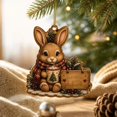 thumbnail image 2 of Zznnkj Animal Christmas Ornaments 3.93 Inch, 2D Acrylic Hanging Flat Pendants, Rustic Xmas Tree Decor for Farmhouse Home Holiday Keepsake Gift for Wildlife Lovers, 2 of 5