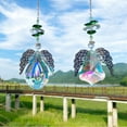 thumbnail image 3 of Atrapasueños colgantes de cristal, prismas de chakras con alas de Ángel, adorno de arcoíris, decoración del hogar, 3 of 5