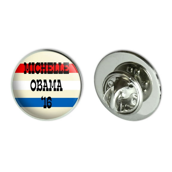 Michelle Obama for President 2016 Round Metal Lapel Hat Pin Tie Tack Pinback