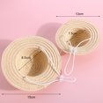 thumbnail image 6 of Pet Hat Braided Sun-Proof Adjustable Cat Dog Summer Sun Shade Straw Hat for Outdoor, 6 of 8