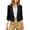 Black, variant on ChaoHeng Womens Casual Tops 3/4 Sleeve Oversized Womens Casual Tops 3/4 Sleeve Oversized Lapel Pocket Short Work Blazer Office Outerwear White S