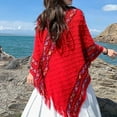 thumbnail image 4 of Women's Vintage Winter Shawl with Tassel Detail Warm Pullover for Various Occasions, 4 of 6