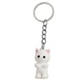 thumbnail image 4 of Rushawy Cat Keychain Bag Accessories Kitten Shaped for Car Key Party Supplies Favors White, 4 of 9