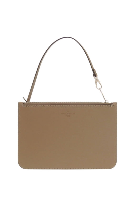Pre-Owned Louis Vuitton Hina MM Pouch, Leather, Brown, LV 1988 LOUIS VUITTON