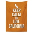 thumbnail image 3 of Ambesonne Keep Calm Tablecloth Rectangular Table Cover, Love California Map, 60"x90", Orange White, 3 of 4