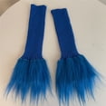 thumbnail image 7 of Weikingp Clearance! Leg Warmer, Women Leg Warmer Girls Faux Trim Knitted Leg Cover Lolita Winter Warm Long Socks Furry Boot Cuff, Hand Warmers, Blue, 7 of 7
